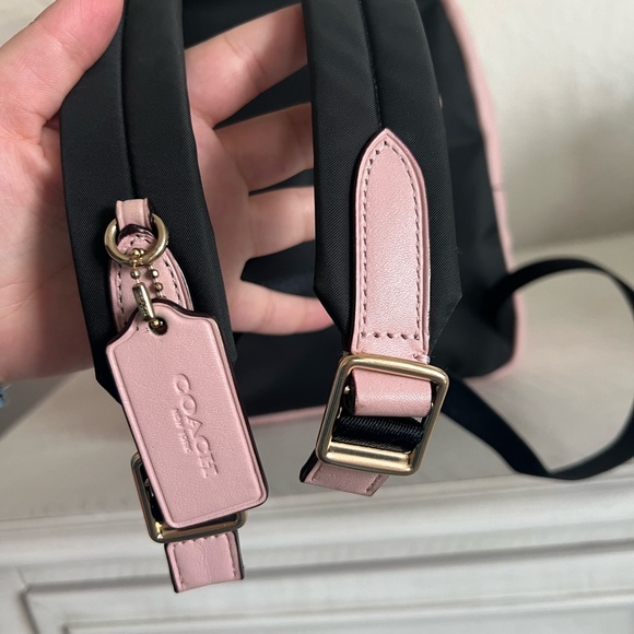 Coach charlie medium backpack light khaki and pink blossom - Picture 11 of 13